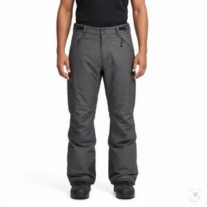 Helix Mens Black Nylon Snowboard Pants Adjustable Waist Insulated Weatherproof S